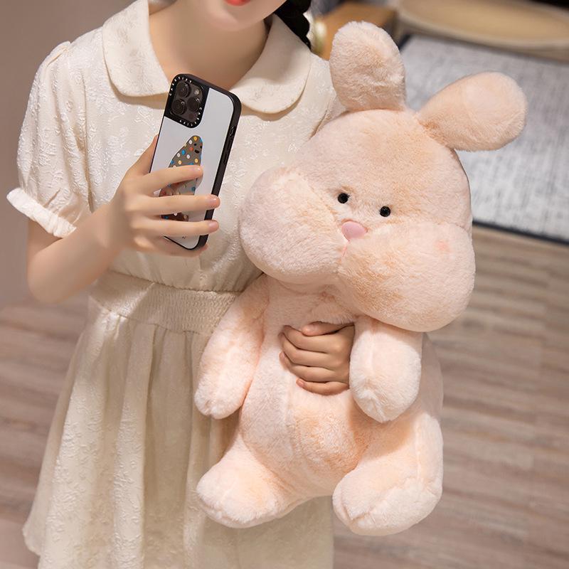 Genuine Doudou Plush Toy: Rabbit, Duckling, and Bear - Soft and Cute Bed Pillow Rag Dolls for Girls