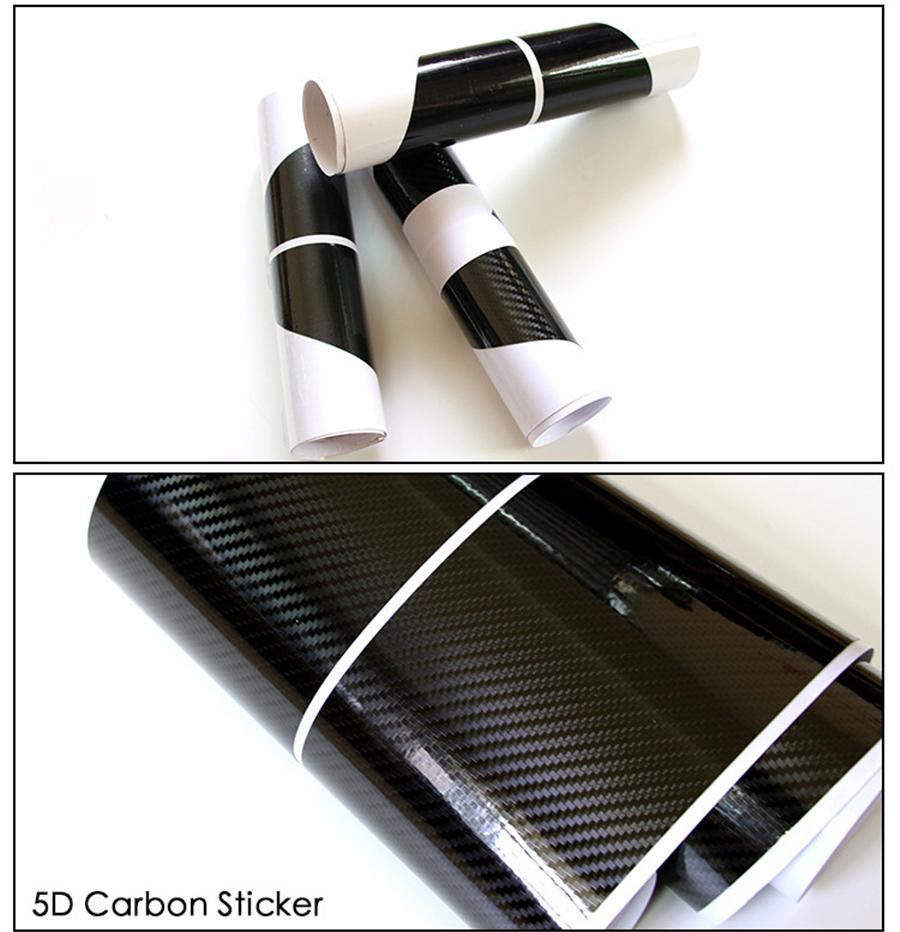2.05M Glossy 5D Carbon Fiber Side Skirt Sill Decal Stripe Stickers For BMW F30 F22 F23 E90 E91 E92 E93