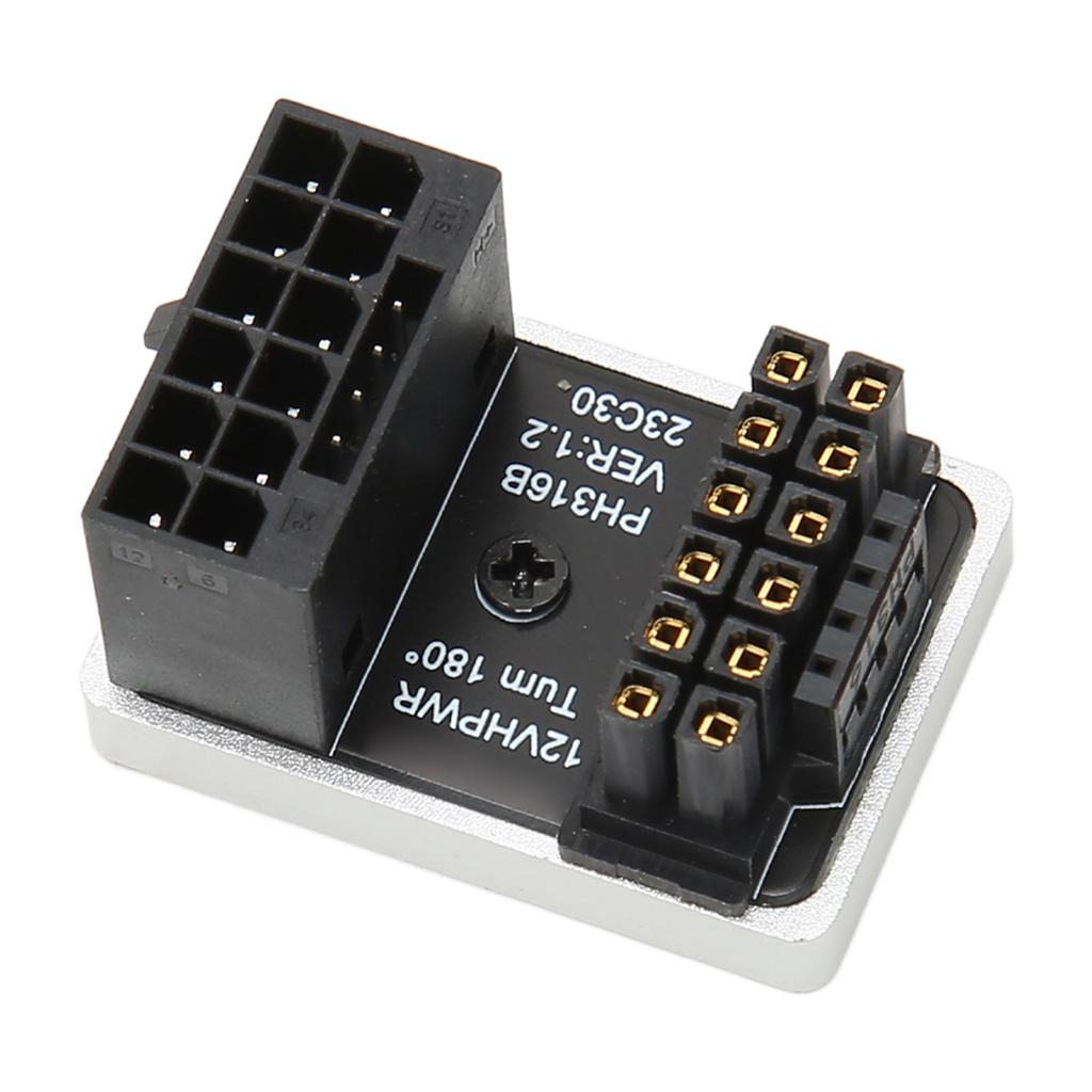 ATX 16Pin Αρσενικό σε 16Pin Θηλυκό Προσαρμογέας Γωνίας 180 Μοιρών 12V PCIe5.0 HPWR GPU Γωνία Στροφής U