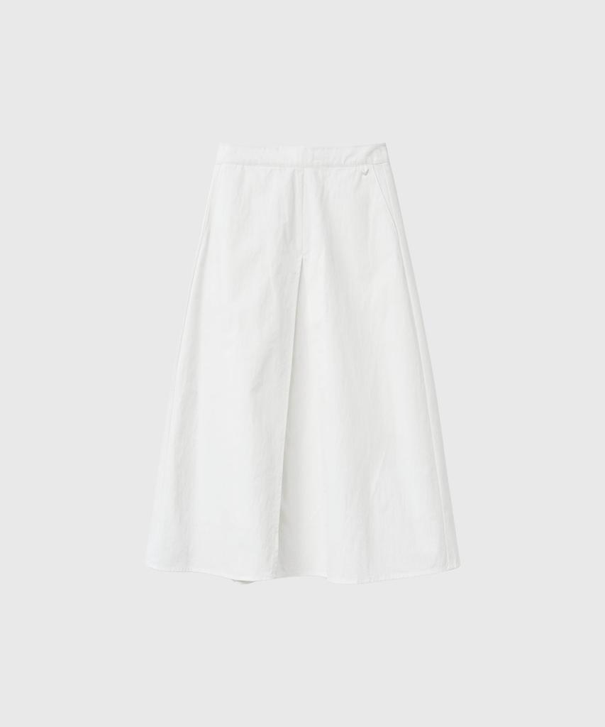 General Idea Split A-Line Midi Skirt [White] / Gf1Lsk506