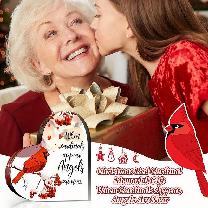 New Arrival Memorial Cardinal Gift Sympathy Decor Centerpiece Acrylic Cardinal Figurine for Christmas Remembrance Gift