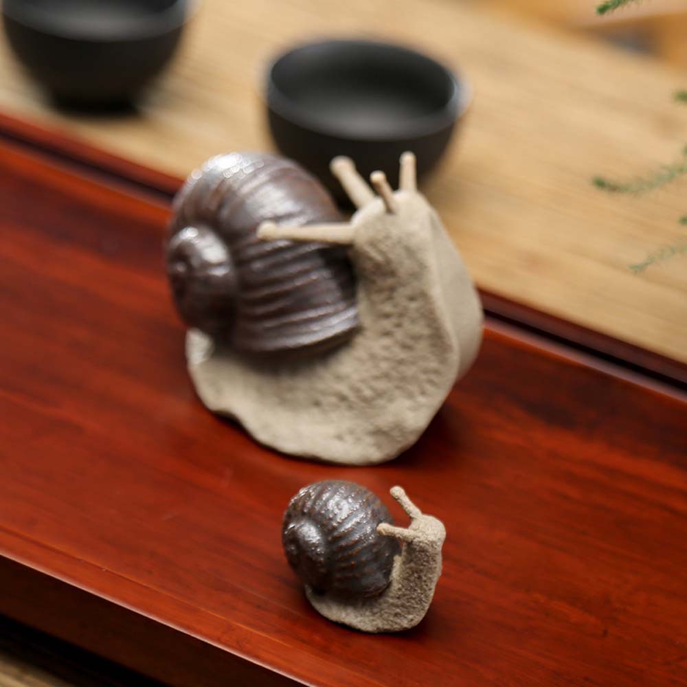 Living Room Craft Micro Landscape Ceramic Small Snail Figurine Miniatures Bonsai Ornaments
