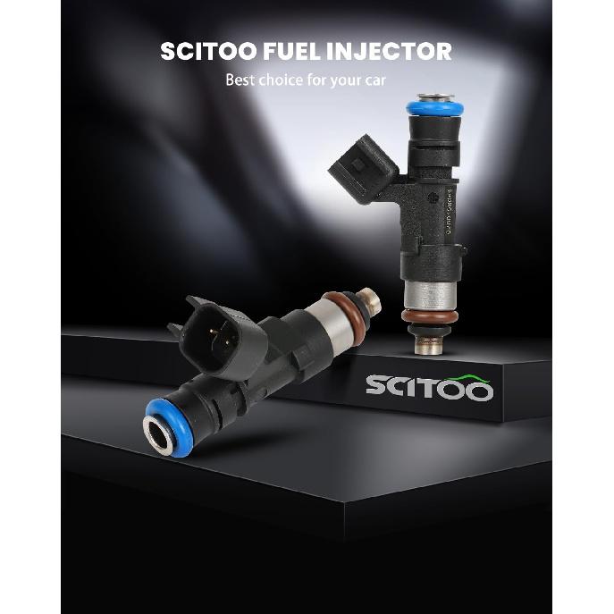 

SCITOO 8Pcs 4 Holes Fuel Injectors fit for Cadillac for CTS for 2006 2007, for Chevy for Corvette for 2005 2006 2007, for Pontiac for GTO for 2005