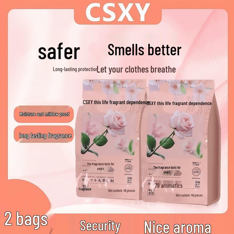 Palline alla Canfora Profumate ai Fiori: Rinfresca Armadio Naturale Anti-Muffa, Impermeabile, Repellente per Insetti e Tarme, Deodorante