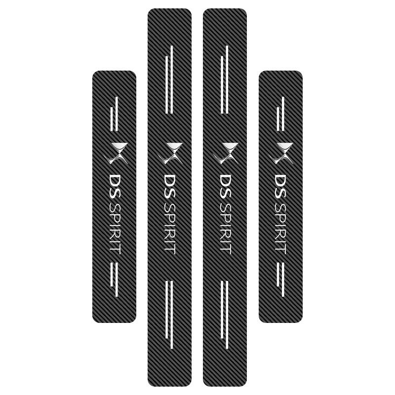 4 Pezzi Battitacco in Fibra di Carbonio per Auto Adesivi 3D Pellicola Protettiva Styling Per Citroen C1 C2 C3 C4 C5 C6 C5X E-C4 C-Crosser C4 Cactus Berlingo Elysee C-ZERO