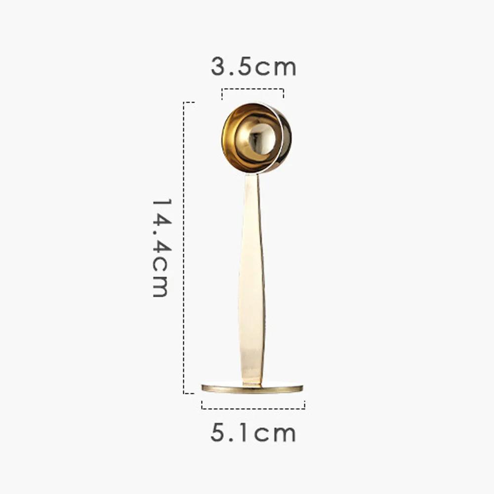 2-in-1 Stainless Steel Coffee Spoon 51mm Tampers Multifunction Measuring Spoons Powder Hammer Tamper Barista Coffee Accessories