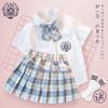 Children's Short-Sleeved JK Uniform Skirt Full Set Girls' Suit Student Uniform
