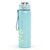 1PC Soft Light Pastel Mixed Wild Flower Print 750ml Color Plastic Sports Water Bottle Leakproof Flip Straw Lid Suitable for Sports Office Home Use