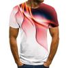 Summer hot selling 3D camouflage line printed men's sports and leisure round neck short sleeved T-shirt