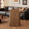 Wood Grain Trash Bin Vintage Creative Bedroom Kitchen New Chinese Style Hotel Large Bathroom Wastebasket
