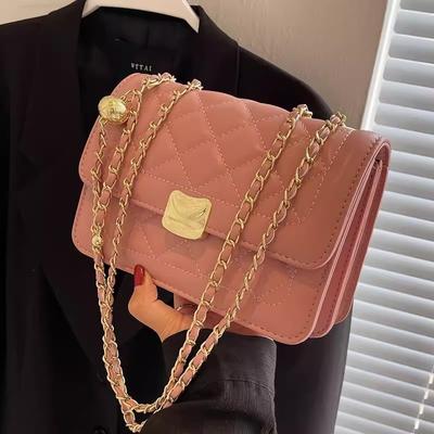 Premium Sense Small Bag Women's Bag 2025 New Model Is Popular This Year, Summer Versatile Diamond Chain Bag Popular Messenger Bag