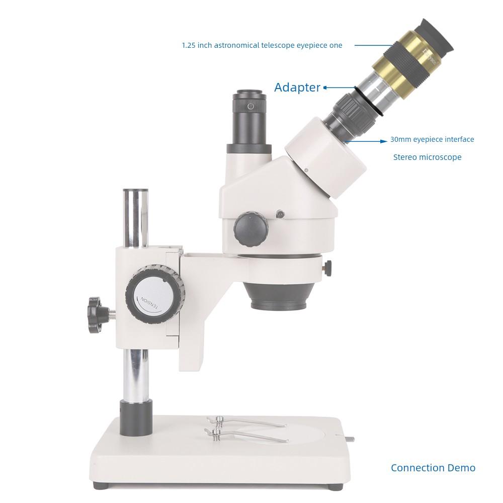 Datyson Biological Microscope 30mm Interface to M28.6 * 0.6mm Threaded Telescope Eyepiece 2x0031b