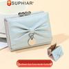 Southeast Asia Minimalist PU Leather Bowknot Card Holder and Coin Purse for Ladies