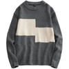 Winter Men 'S Round Neck Thicken Sweater Loose Knitwear Sweater Warm Bottoming Shirt 