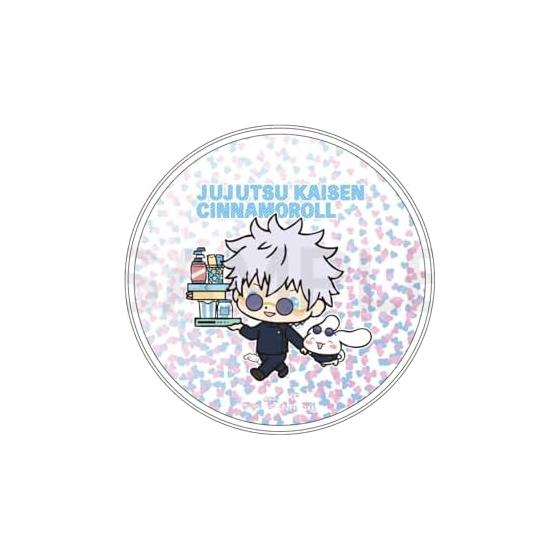 Jujutsu Kaisen Kaitama Tamaori x Sanrio Characters Satoru Gojo Cinnamoroll Glitter Coaster 01.