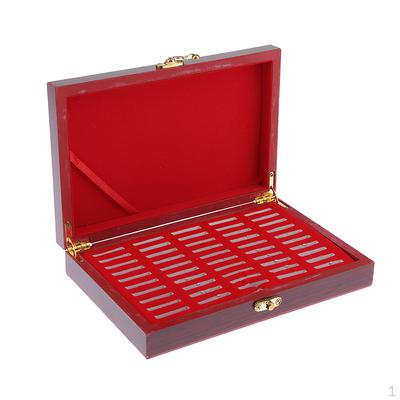 Koka monētu kaste kolekcionāriem - koka futrālis 50gab 2,7 cm diametra monētas/medaļas/izaicinājuma monētas