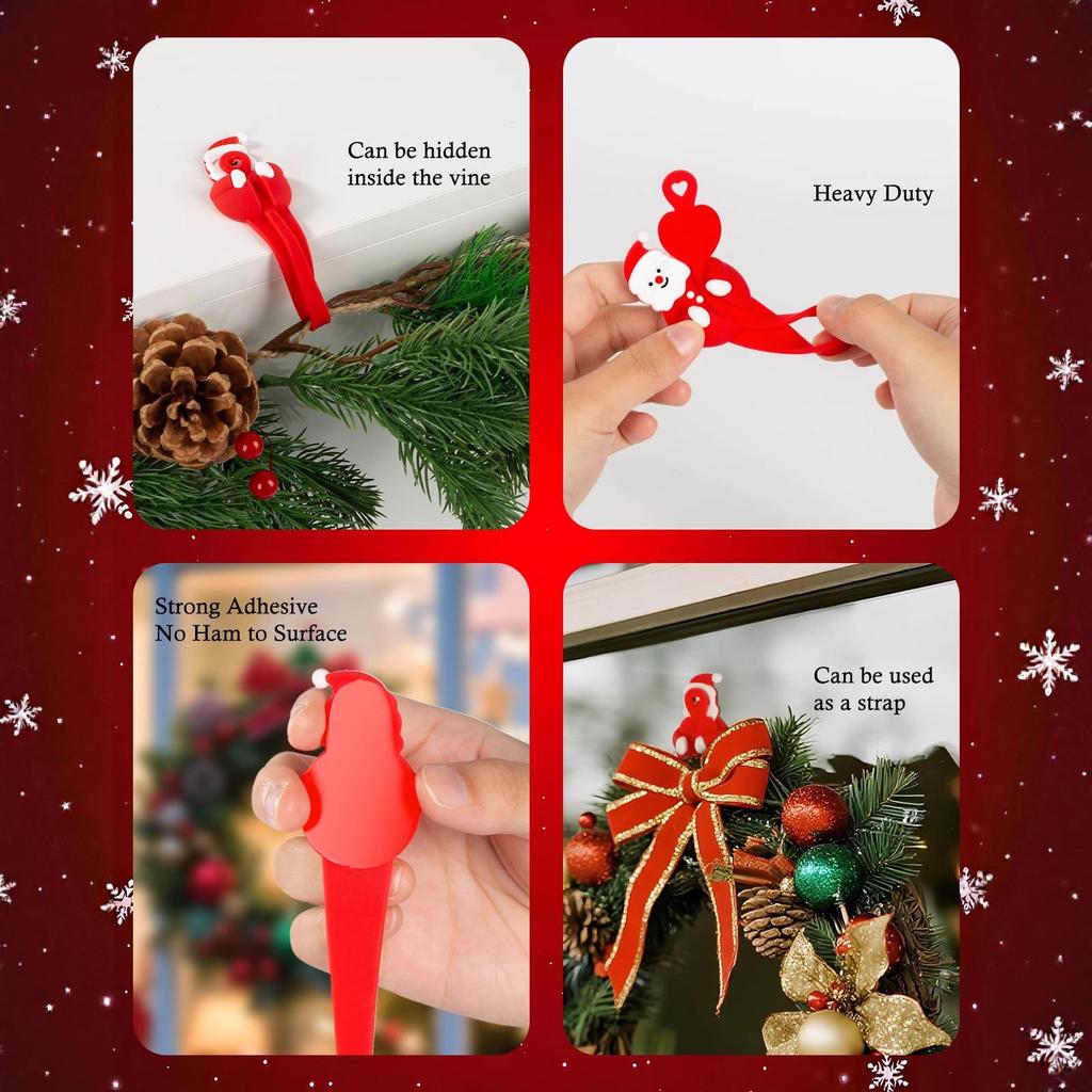 Christmas Wreath Hook, Santa Hook, Fireplace Wreath Hook, Sock Holder, Wall Decoration