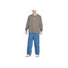 Nike Vintage Print Pullover Rundhals Drop Shoulder Langarm T-Shirt Herren Oberteile Braun HJ0807-289