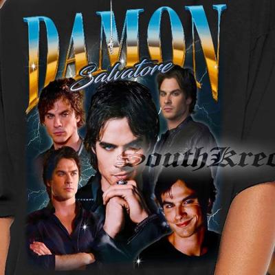 Limited Damon Salvatore Vintage T-Shirt, Damon Salvatore Fan Tees, Damon Salvatore Sweatshirt, Damon Salvatore Retro Shirt, Damon Salvatore