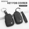 Car Key Cover For VW Volkswagen MK7 Golf 7 Passat Tiguan MK2 For SEAT Ateca Leon FR 2 PU Car Key Protector Shell Accessories