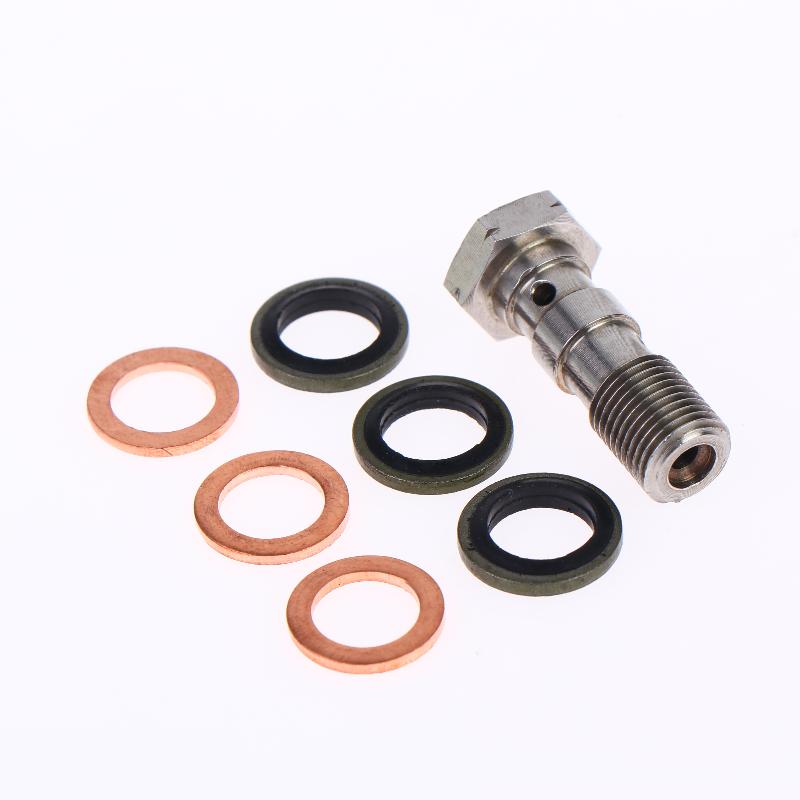 Kohlenstoffstahl Motorrad Bremssattel Hohlschraube Entlüfterschraube Nippel M10x1.0mm 1.25mm für Cruiser Motorräder
