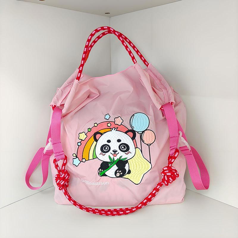 Individuelle große Canvas-Tragetasche mit exquisiter Stickerei - Vielseitige Damen-Nylon-Einkaufstasche