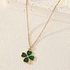 Clover Pendant Necklace Elegant Fashion for Friends To Celebrate the Festival Pastoral Style