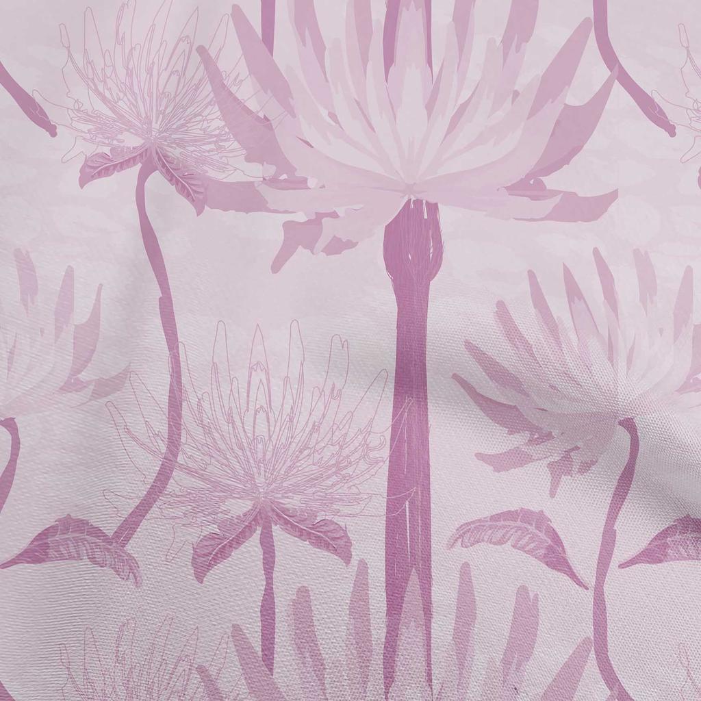 oneOone Cotton Flex Light Blue Fabric Tropical Plants Fabric For Sewing Printed Craft Fabric By The Yard 40 Inch