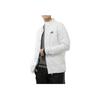 Adidas Logo Stand Collar Loose Long Sleeve Jacket Men Outerwear White HY0980