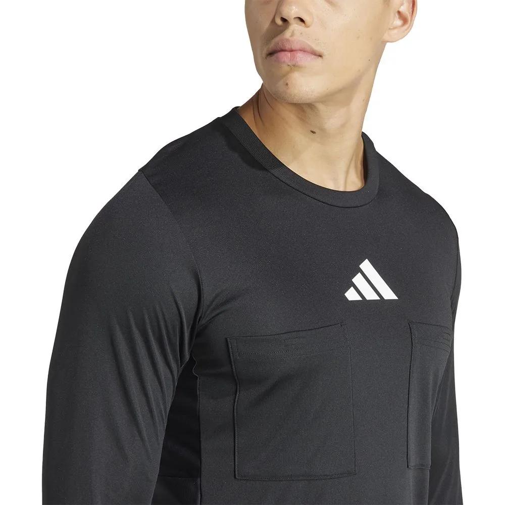 adidas Referee 24 Soccer Training Jersey 100% Recycled Polyester Black
