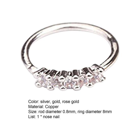 Exquisite Nose Piercing All-match Copper Creative Cartilage Tragus Nose Ring for Women