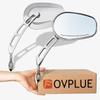 FOVPLUE Chrome Oval Fairing Rear Mirror, Motorcycle Mirror Adjustment, Fits Harley Sportster Dyna Bobber Chopper Street Gliden, Fits Most 8mm Thread H