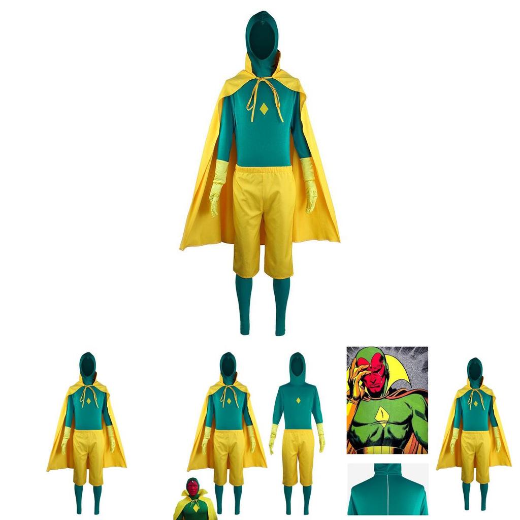 Wanda Vision Cosplay Jumpsuit Outfit With Cloak For Halloween