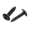 Self Tapping Wood Screws - Carbon Steel Screws Cross Head Round Head Mushroom Head Black M5*20mm (100pcs)