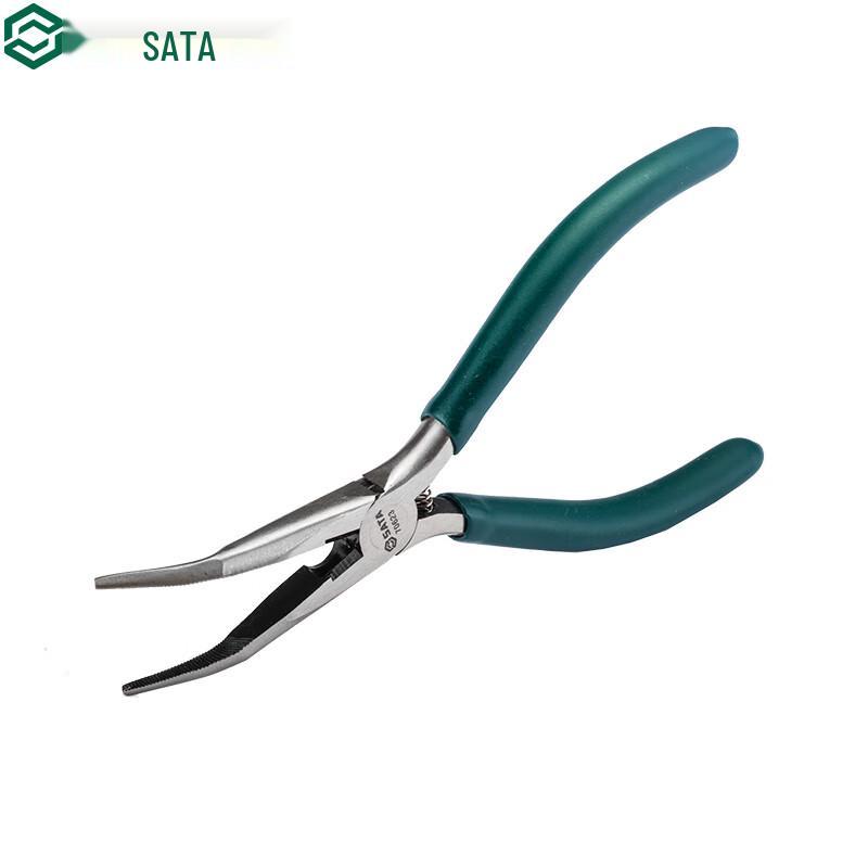 SATA 6-inch Bent-Nose Electronic Pliers 6 inch