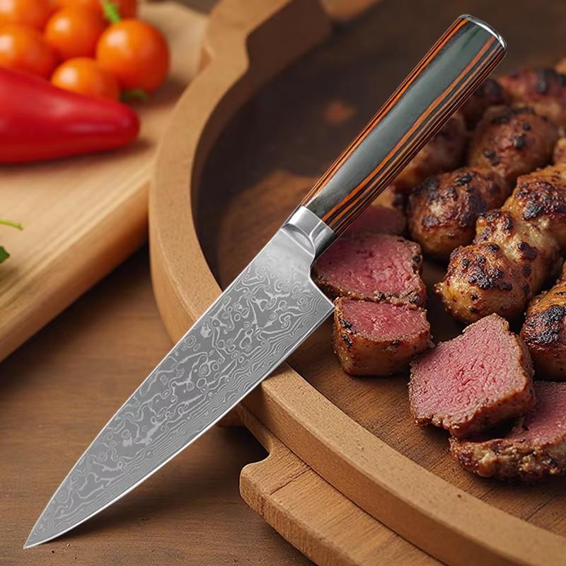 

Кухонный нож из дамасской стали, нож шеф-повара, тесак, барбекю, мясо, овощи, стейк, резка, приготовление пищи, фруктовый нож, инструменты