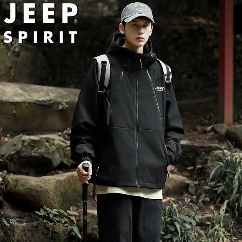 JEEP SPIRIT Men's Hooded Casual Outdoor Jacket