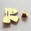 Used Chanel Ribbon Pin Brooch Coco Mark Pearl Black Gold