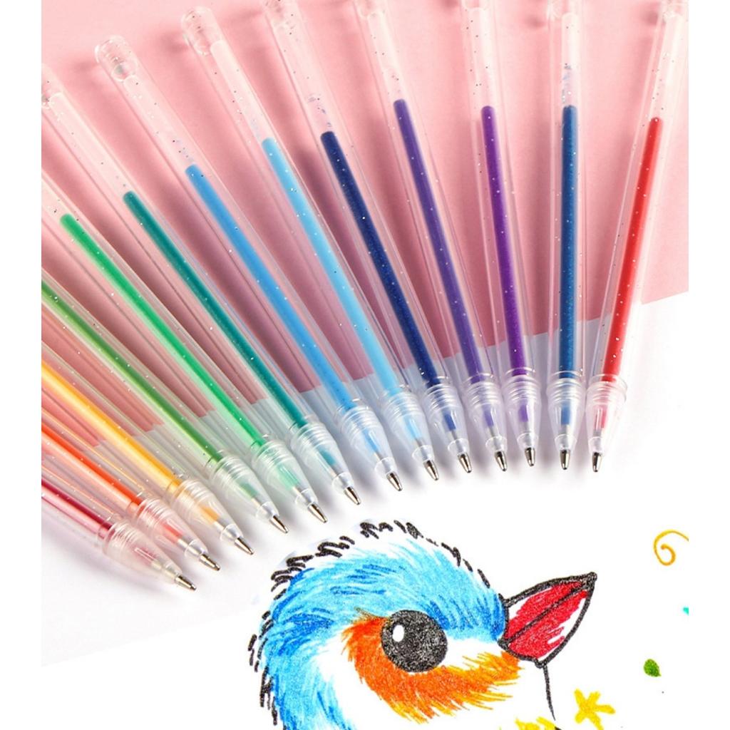 Penna Gel Scintillante Penna Gel Penna Evidenziatore Fluorescente Studente Conto Mano Polvere Scintillante Sabbia Scintillante Penna Neutra Color Perla