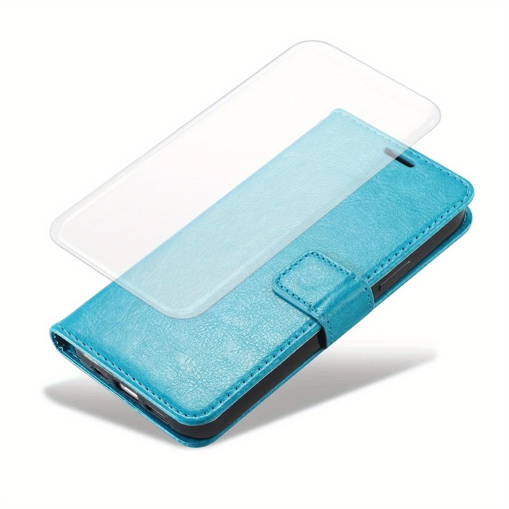 Flip PU Wallet Leather Case + Tempered Glass Screen Protector for Samsung Galaxy S25 Edge S24 Plus S23 Ultra S22 S21 S20 FE Card Holder & Kickstand