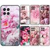 Elegant Pink Purple Peony Flower Case For Honor 90 70 50 Lite Magic 5 Magic 6 Pro X6 X7 X8 X9 X6a X7a X8a X9a X8b X9b Cover