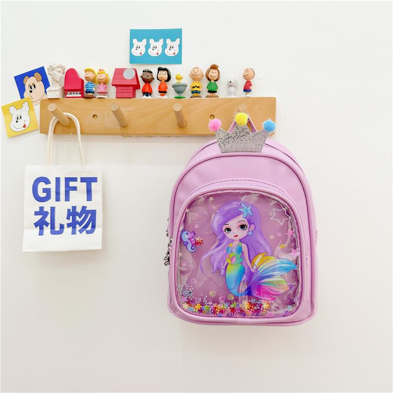 Charming Lightweight Toddler Backpack For Girls Cute Printed Design For School Use фиолетовый