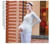 Nurse Maternity Work Pants - Adjustable Belly Support, Elastic Waist, Women's Plus Size, Available In White, Pink, Blue