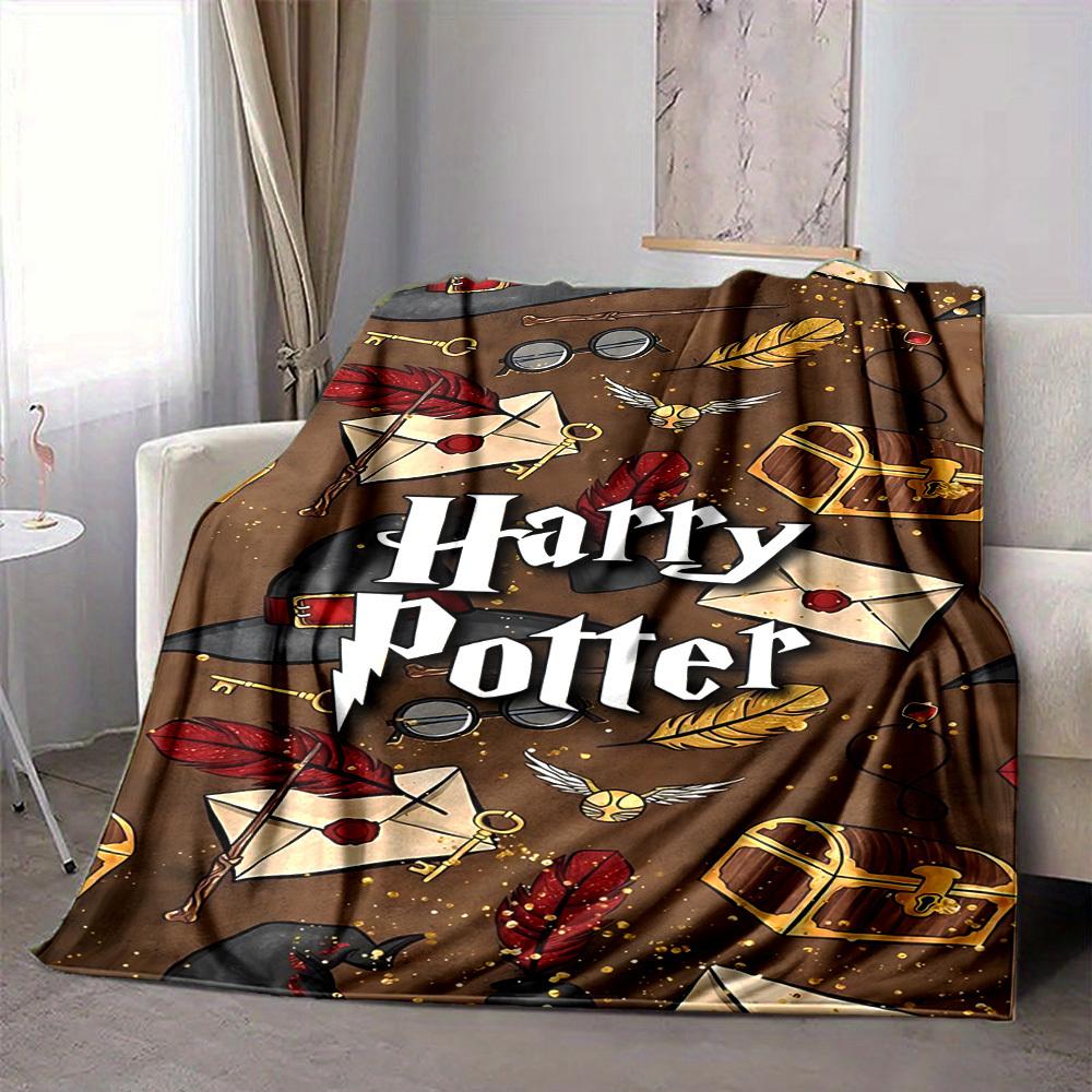 1pc Hogwarts Letter Blanket Lightweight Flannel Throw For Sofa, Bed, Travel, Camping, Livingroom, Office, Couch, Chair, And Bed