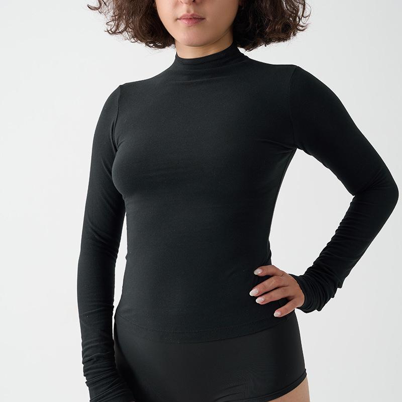 

Женская хлопковая футболка с коротким рукавом для йоги Small чёрный