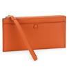 Ladies Zipper Wallet Lightweight Top Grain Leather Wallet Wristlet Clutch Wallet Top Grain For Shopping Dating Evening Events
