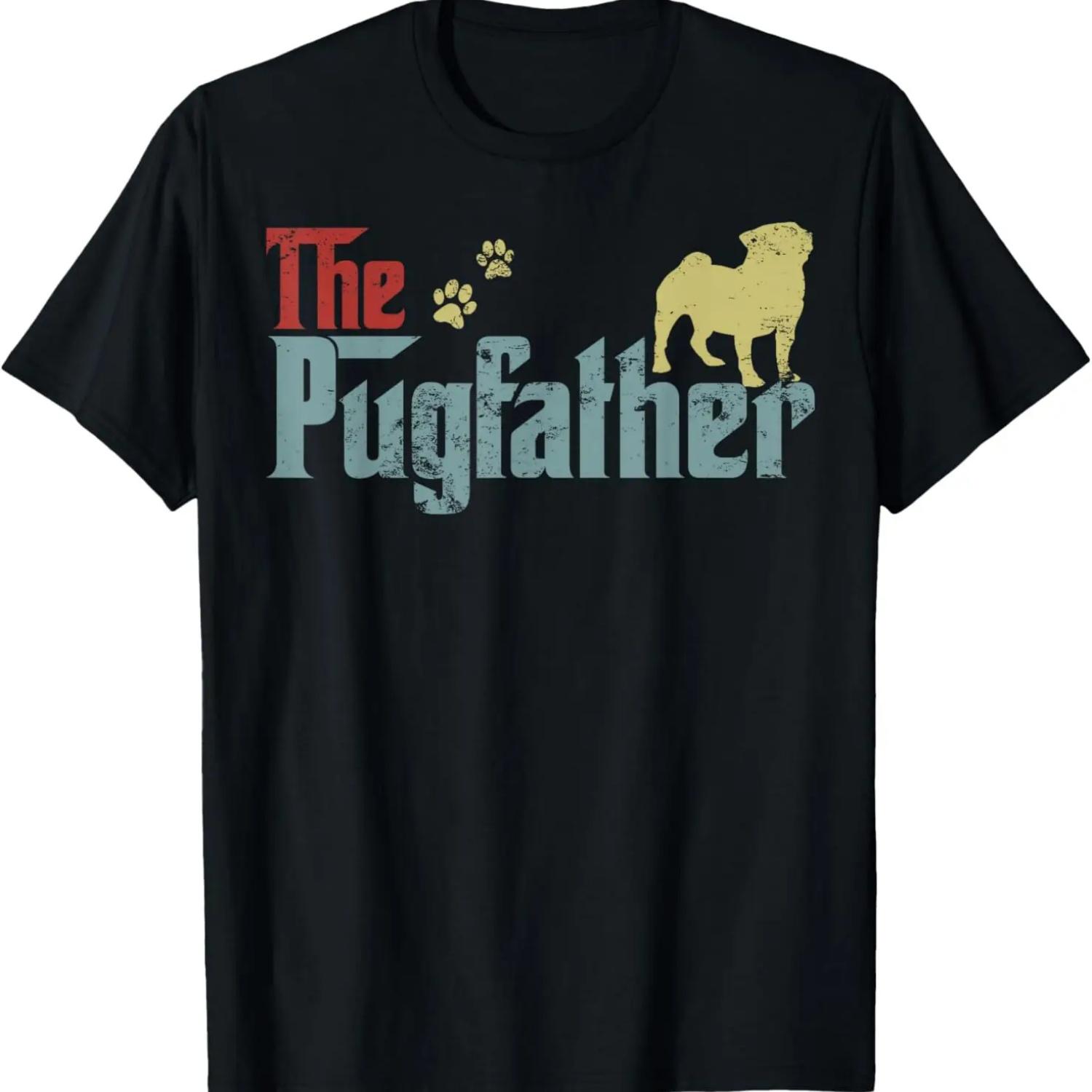 

Vintage The Pugfather Happy Father s Day Pug Lover T-Shirt XXXXXL чёрный