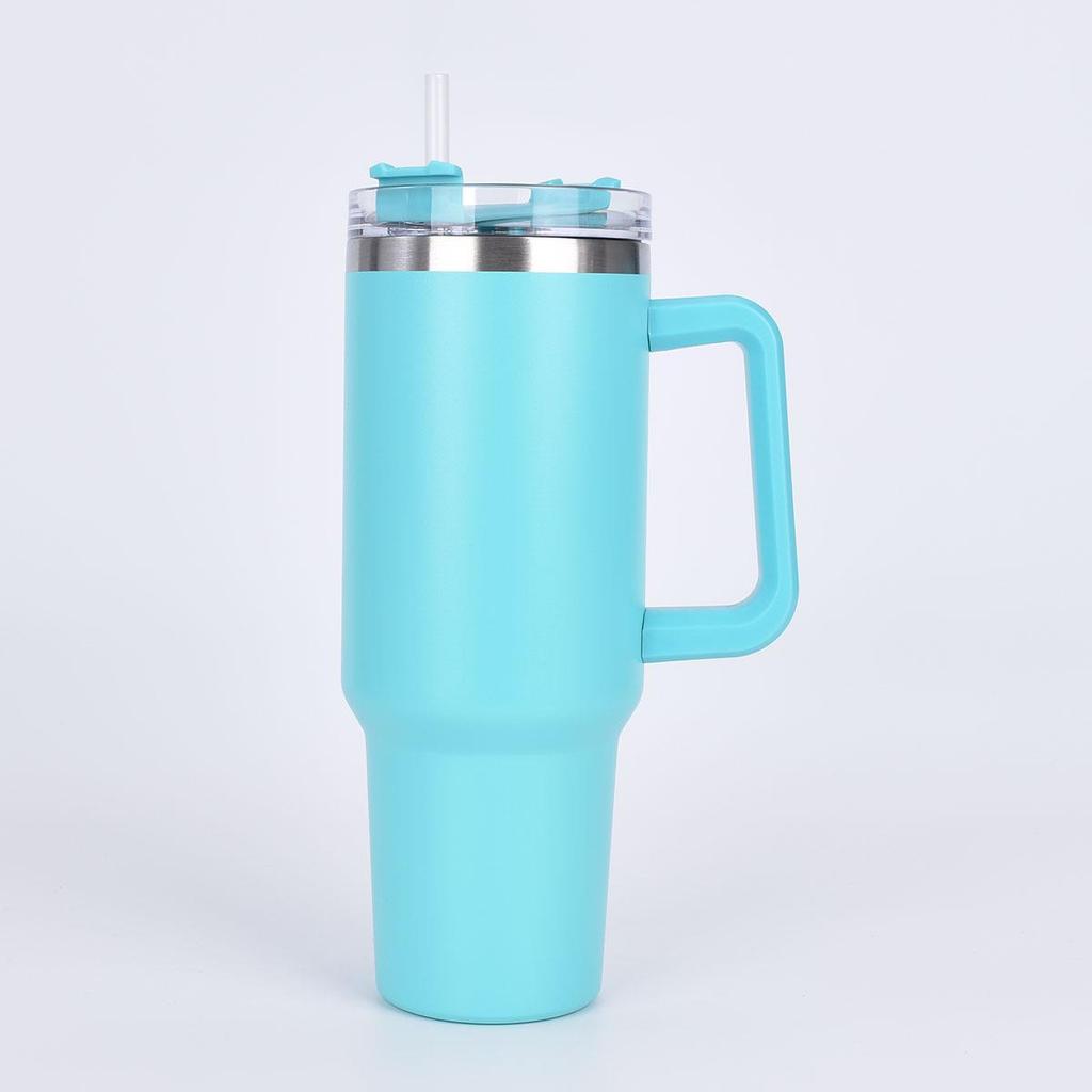 40oz Second Gen Insulated Stainless Steel Car Cup with Straw - Large Capacity Cold Preservation
