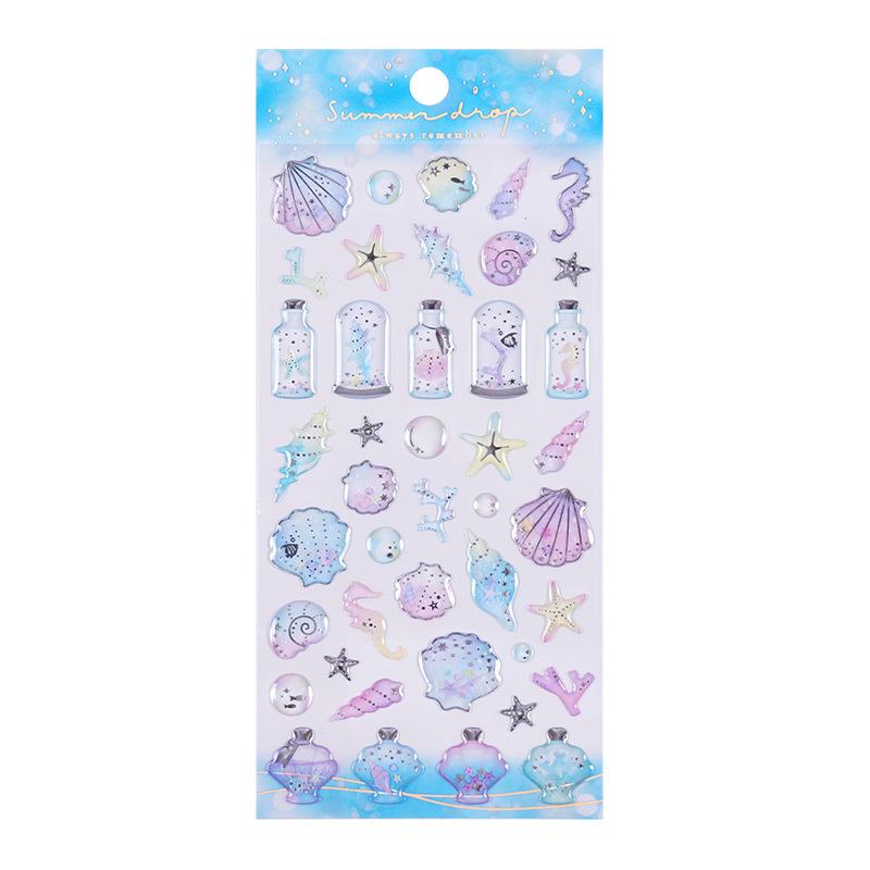 

Ocean Fish Crystal Sticker Three-dimensional Diamond Children Girl Reward Sticker Handmade Album Diary Mobile Phone Decoration