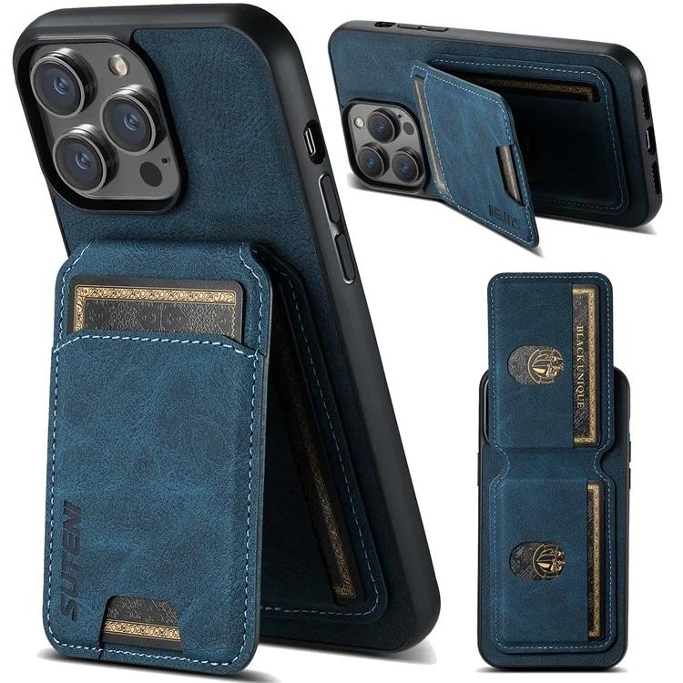

SUTENI H02 For iPhone 12 Pro Max 6.7 inch Case Vertical Flip PU Leather+TPU Anti-dust Protective Cover